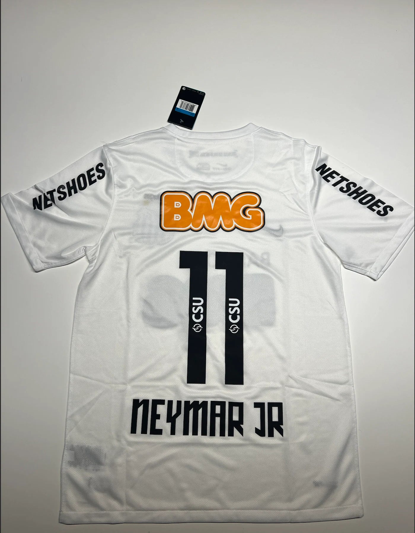 Neymar Jr Santos FC 2011/12 Season Home Kit Nike Classic Iconic Authentic Fan Version Soccer Jersey - White