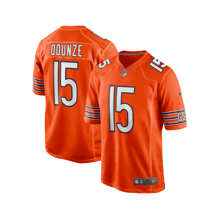 Rome Odunze Chicago Bears  2024/25 NFL F.U.S.E Style Nike Vapor Limited Alternate Jersey - Orange