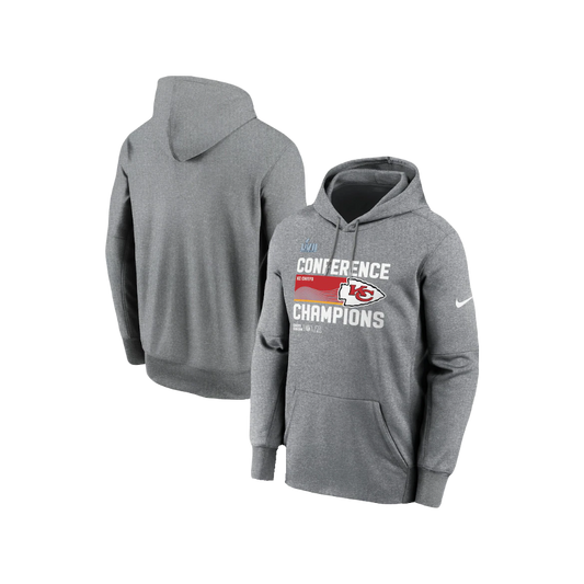 Kansas City Chiefs NFL Nike ‘2023 AFC Conference Champions Super Bowl Bound’ Grey Hoodie Jacket