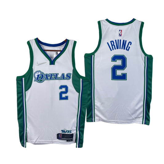 Dallas Mavericks Kyrie Irving #2 RARE 2022 City Edition NBA Swingman Jersey - White & Green