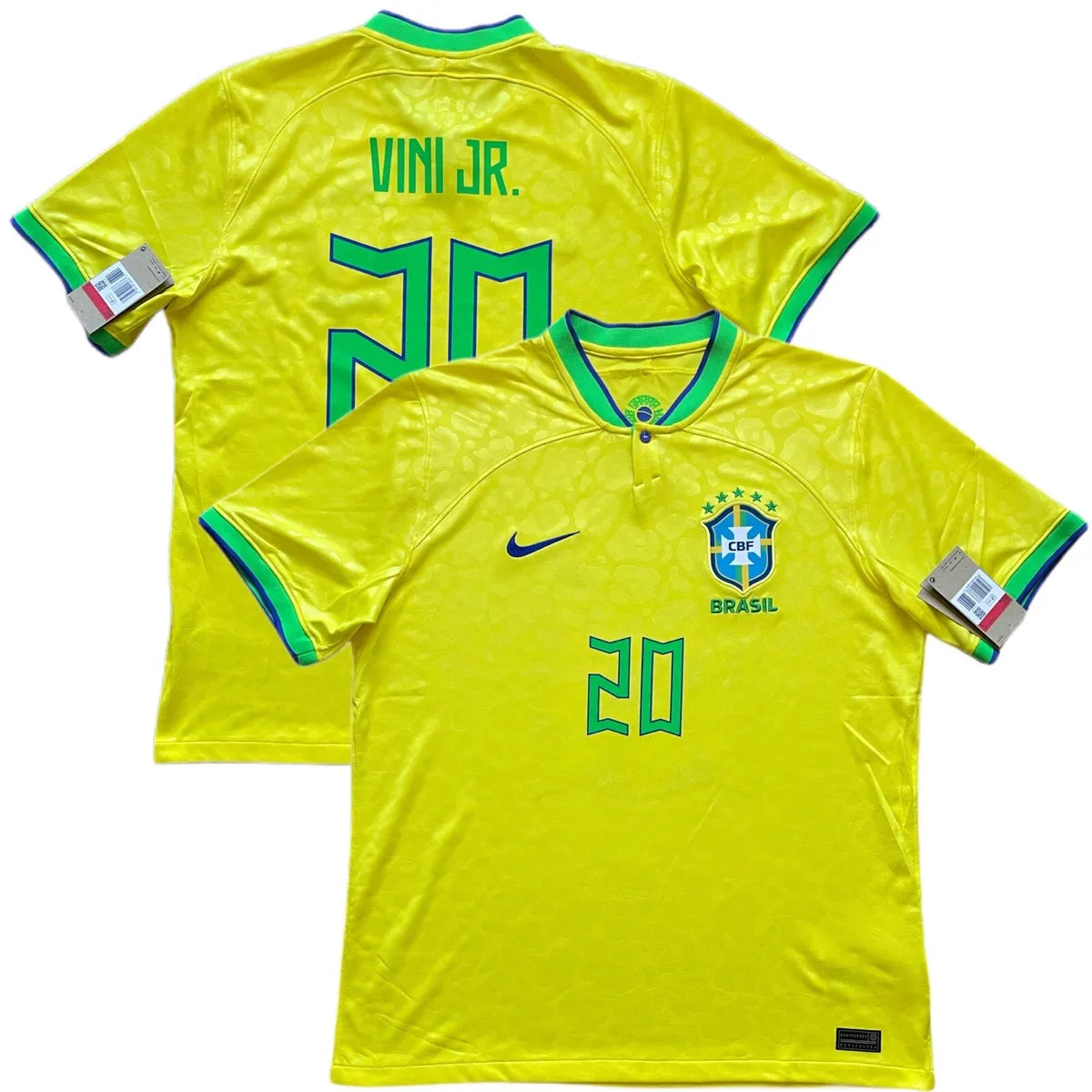 Vinicius Junior Brazil National Soccer Team 2022 World Cup Nike On-Field Home Player Jersey - Yellow
