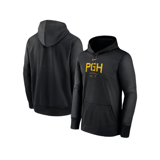 Pittsburgh Pirates MLB City Connect Nike Therma Performance Pullover Hoodie - Black