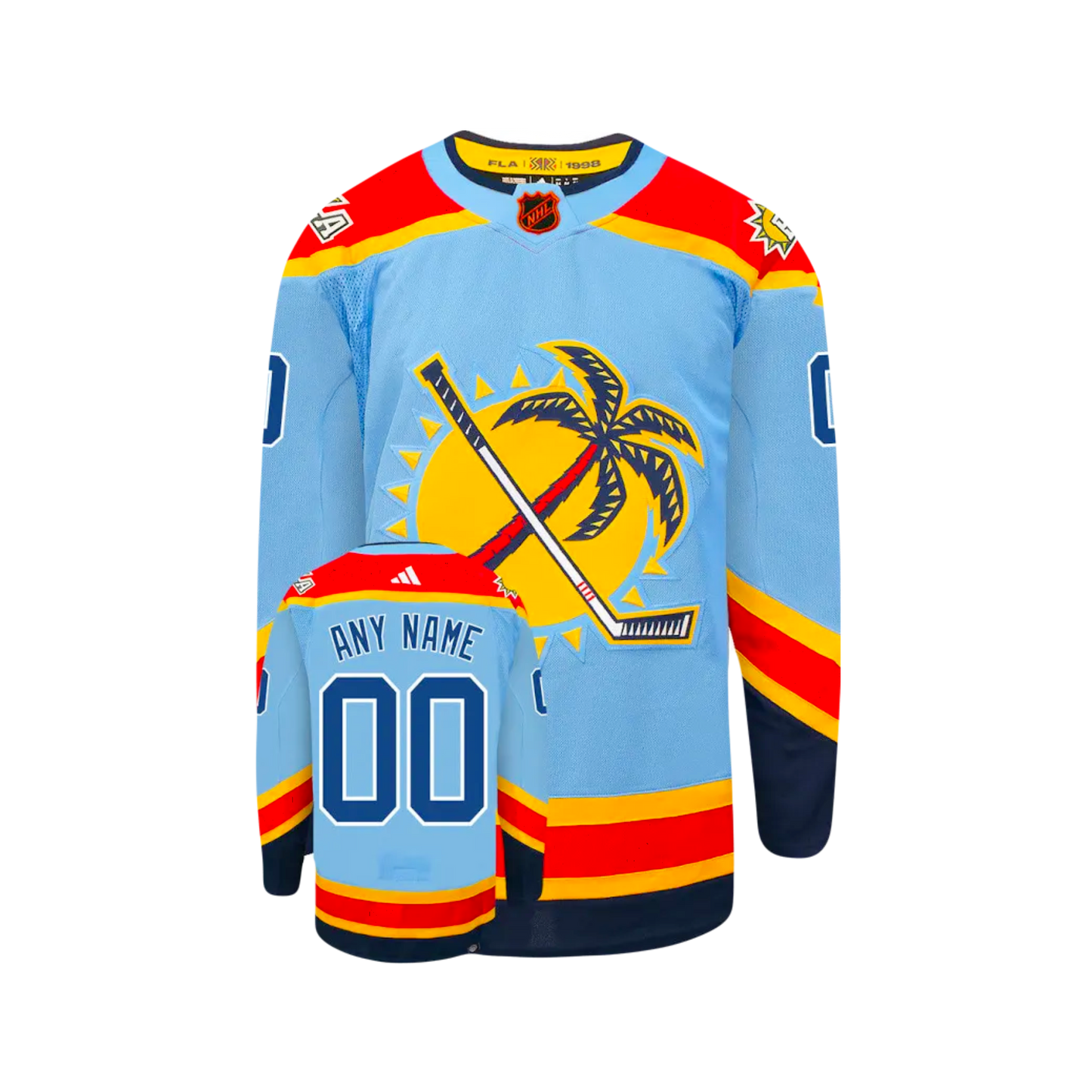 CUSTOM Florida Panthers NHL Authentic Adidas Reverse Retro 2.0 Premier Player Jersey - Baby Blue (Any Name)