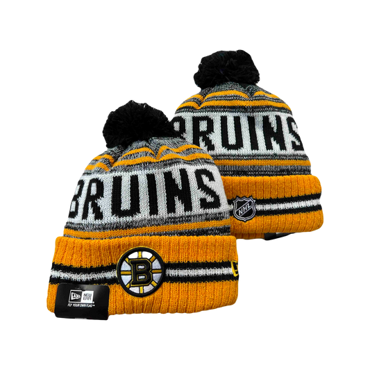 Boston Bruins NHL New Era Knit Beanie - Yellow