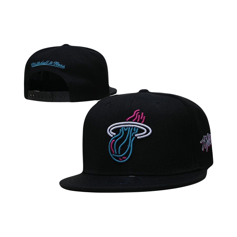 Miami Heat Vice City Neon NBA Mitchell & Ness Snapback Hat