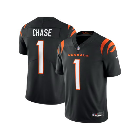 Cincinnati Bengals Ja’Marr Chase NFL F.U.S.E Style Nike Vapor Limited Black Alternate Jersey