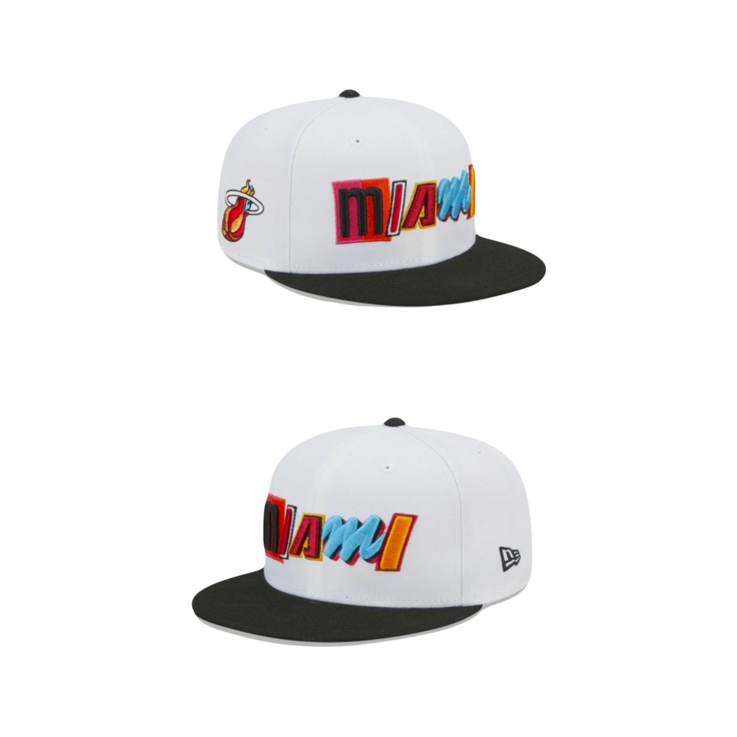 Miami Heat Mashup City Edition NBA New Era Snapback Hat - White