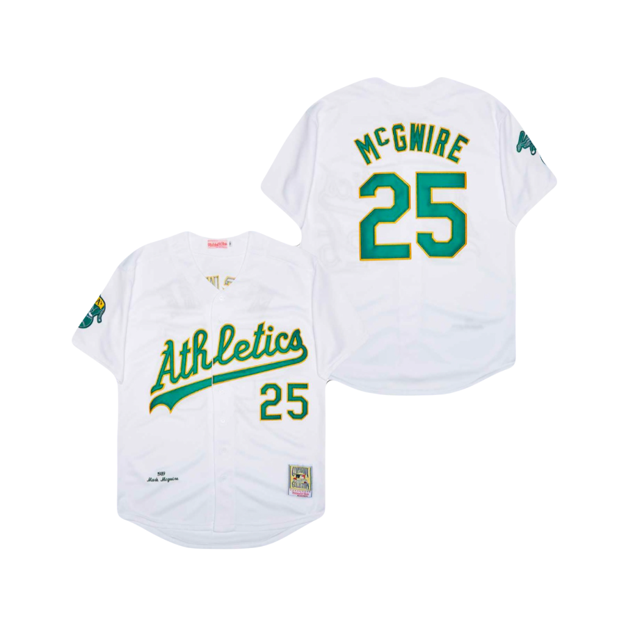 Mark McGwire Oakland Athletics MLB Mitchell & Ness 1997 Cooperstown Collection Jersey