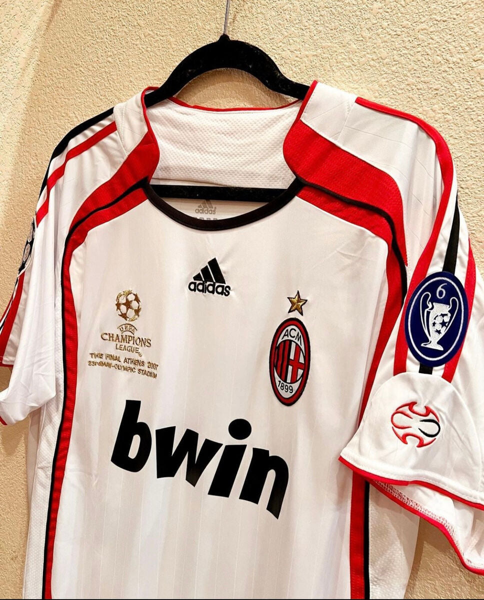 Kakà AC Milan Away Kit Iconic Classic 2006/07 UEFA Champions League Final Retro Jersey - White