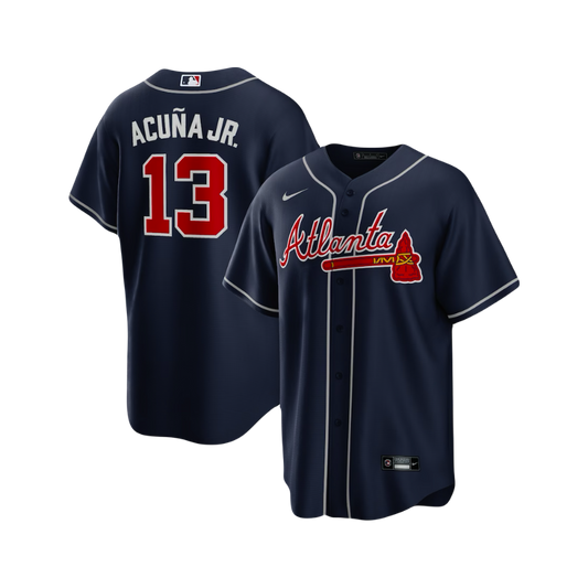 Ronald Acuna Jr. Atlanta Braves MLB Alternate Official Nike Player Jersey - Navy