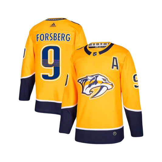 Filip Forsberg Nashville Predators Authentic Adidas NHL Premier Player Home Jersey - Gold