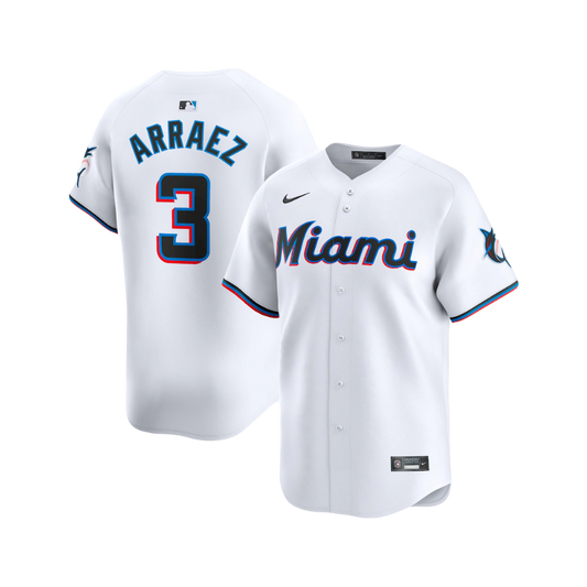 Luis Arraez Miami Marlins MLB Nike Official Home Player Jersey - White