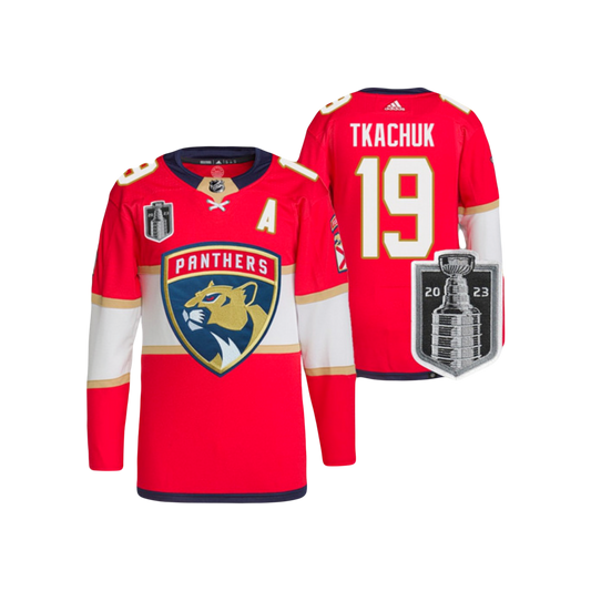 Matthew Tkachuk Florida Panthers NHL Adidas 2023 Stanley Cup Finals Patch Premier Player Jersey