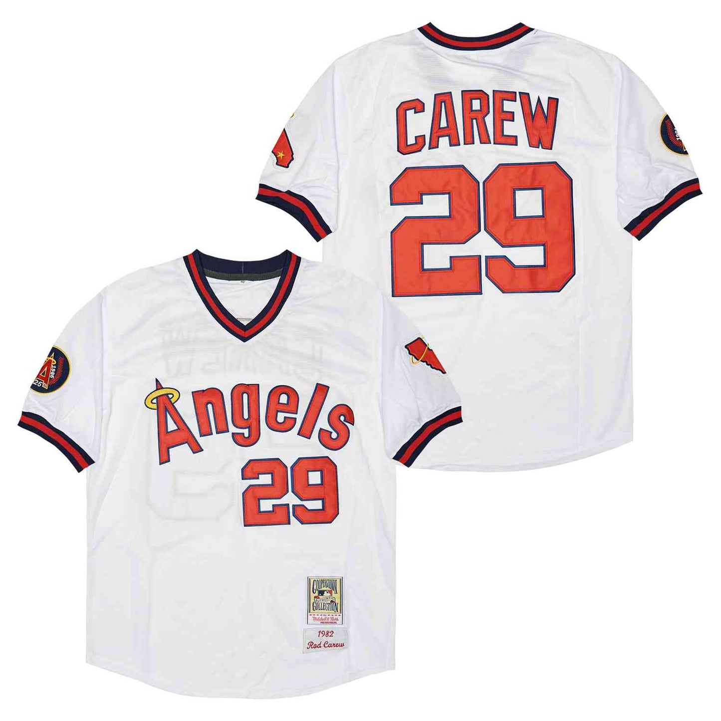 Rod Carew Los Angeles Angels 1982 MLB Mitchell Ness Cooperstown Classic Jersey - White
