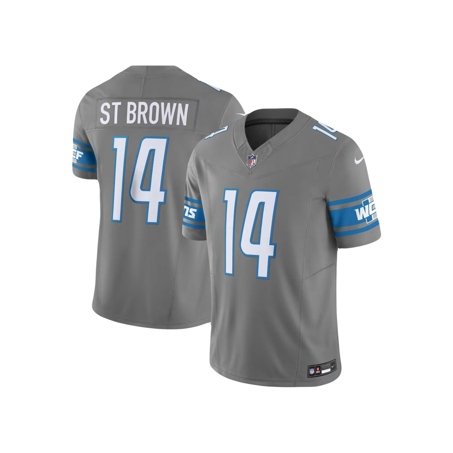 Amon-Ra St. Brown Detroit Lions Vapor F.U.S.E. NFL Limited Alternate Grey Jersey