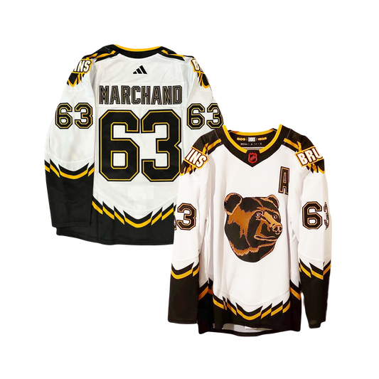 Boston Bruins Brad Marchand 2022 Adidas NHL Reverse Retro 2.0 Premier Player Jersey - White