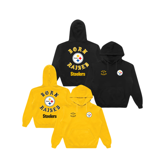 ‘Born x Raised’ Pittsburgh Steelers NFL Hoodie Jacket