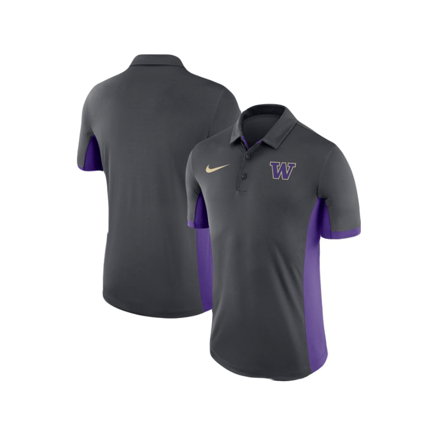 Washington Huskies Grey NCAA Nike Athletic Polo Golf Shirts