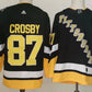 Pittsburgh Penguins Sidney Crosby Adidas NHL 2021 Black Reverse Retro Breakaway Jersey