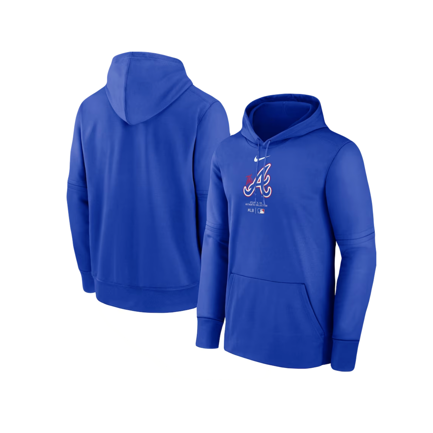 Atlanta Braves MLB City Connect Nike Therma Performance Pullover Hoodie - Blue