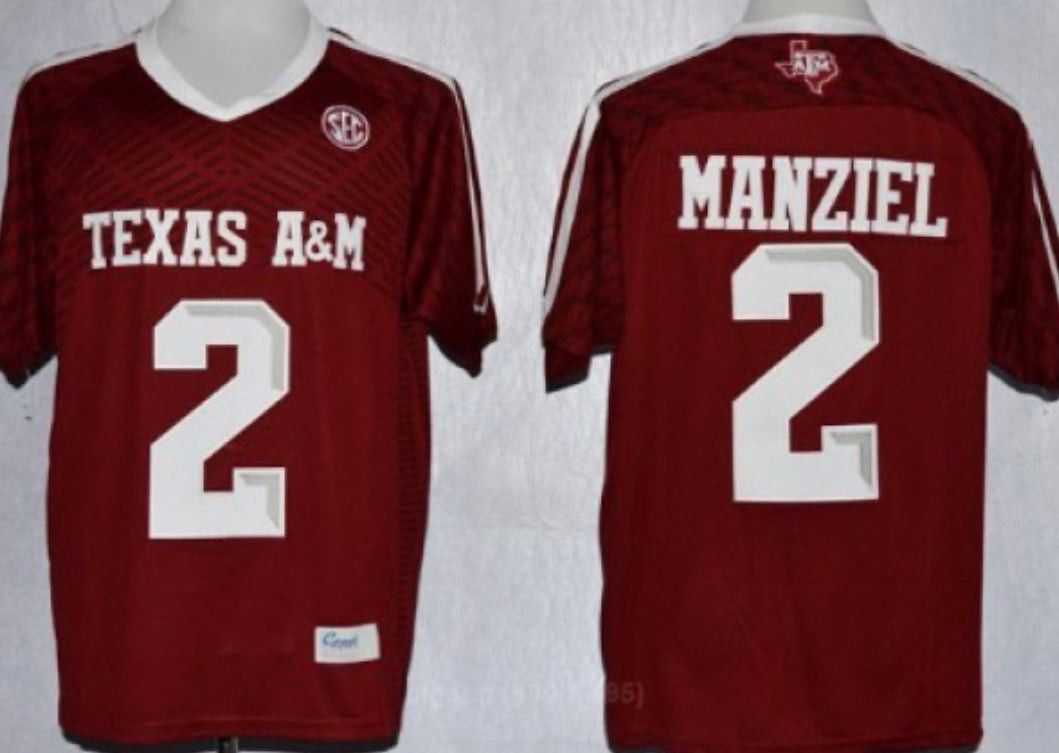 Johnny Manziel Texas A&M Aggies Adidas NCAA Campus Legends College Football Jersey - Maroon