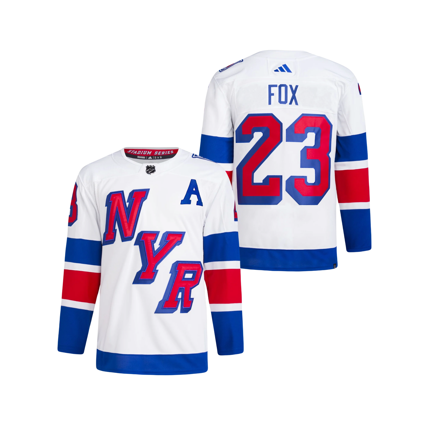 New York Rangers Adam Fox White 2024 NHL Stadium Series Adidas Premier Player Jersey