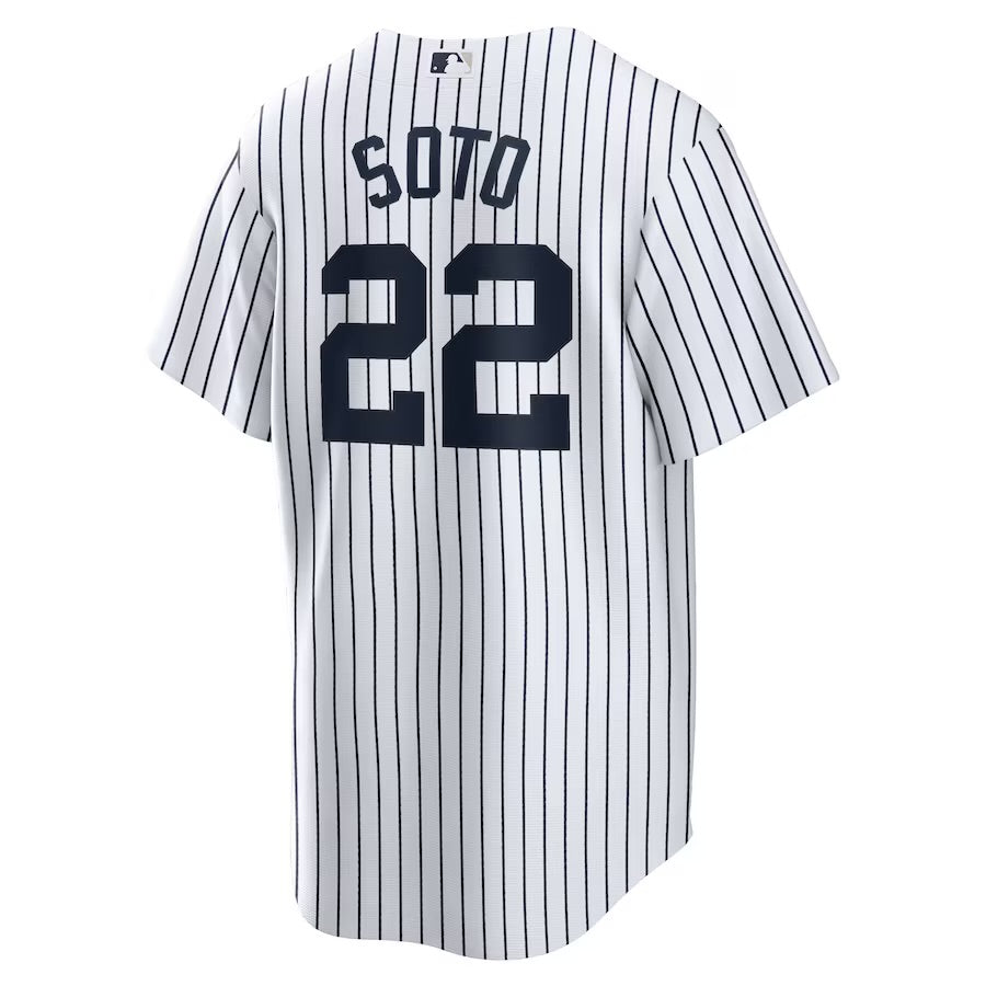 New York Yankees Juan Soto 2024/25 MLB Official Nike Home Pinstripe Fan Jersey - Name plate
