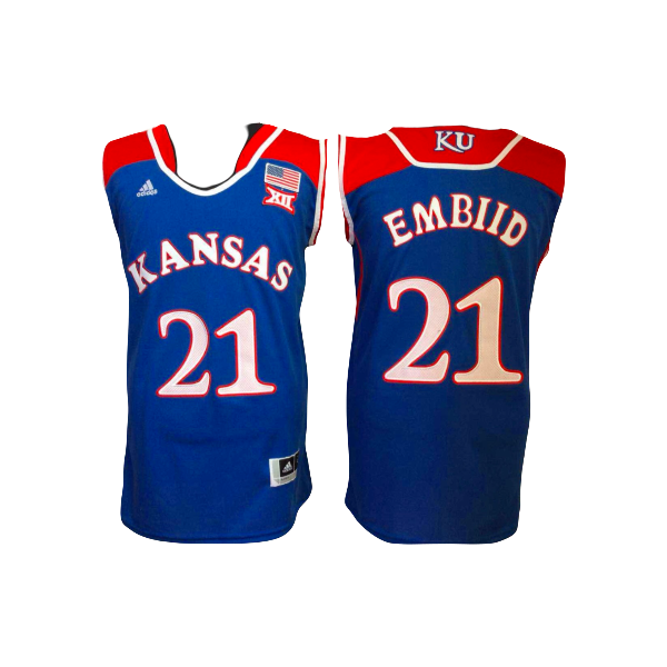 Kansas Jayhawks Joel Embiid 2013 NCAA College Basketball Campus Legend Jersey