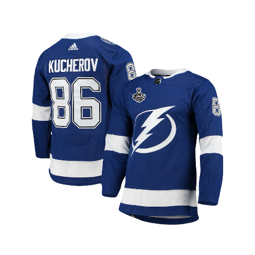 Tampa Bay Lightning Nikita Kucherov Stanley Cup Final 2020 NHL Adidas Home Blue Breakaway Player Jersey