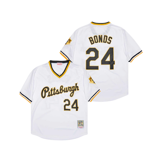 Pittsburgh Pirates Barry Bonds 1986 MLB Mitchell & Ness Cooperstown Classic Jersey - White