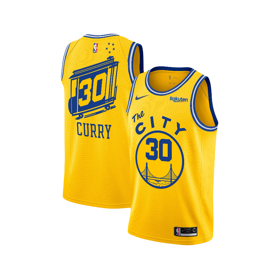 Golden State Warriors 2015 Gold Stephen Curry Nike Throwback Classic NBA Swingman Jersey
