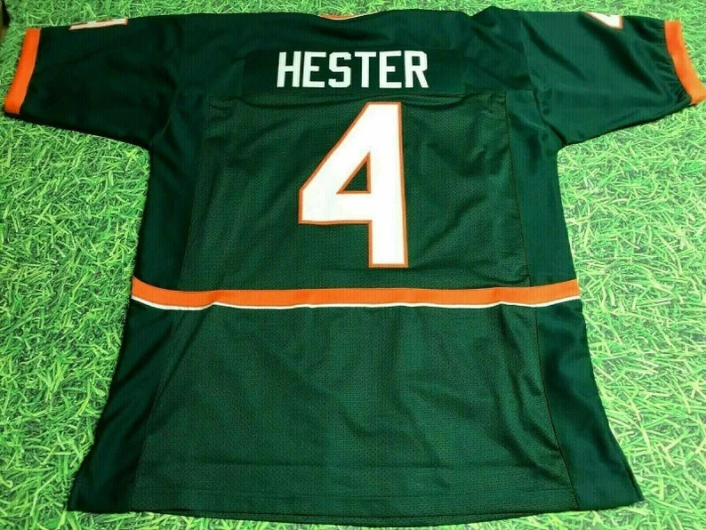 Miami Hurricanes Devin Hester 2004 Nike NCAA Campus Legends College Football Iconic Green Jersey