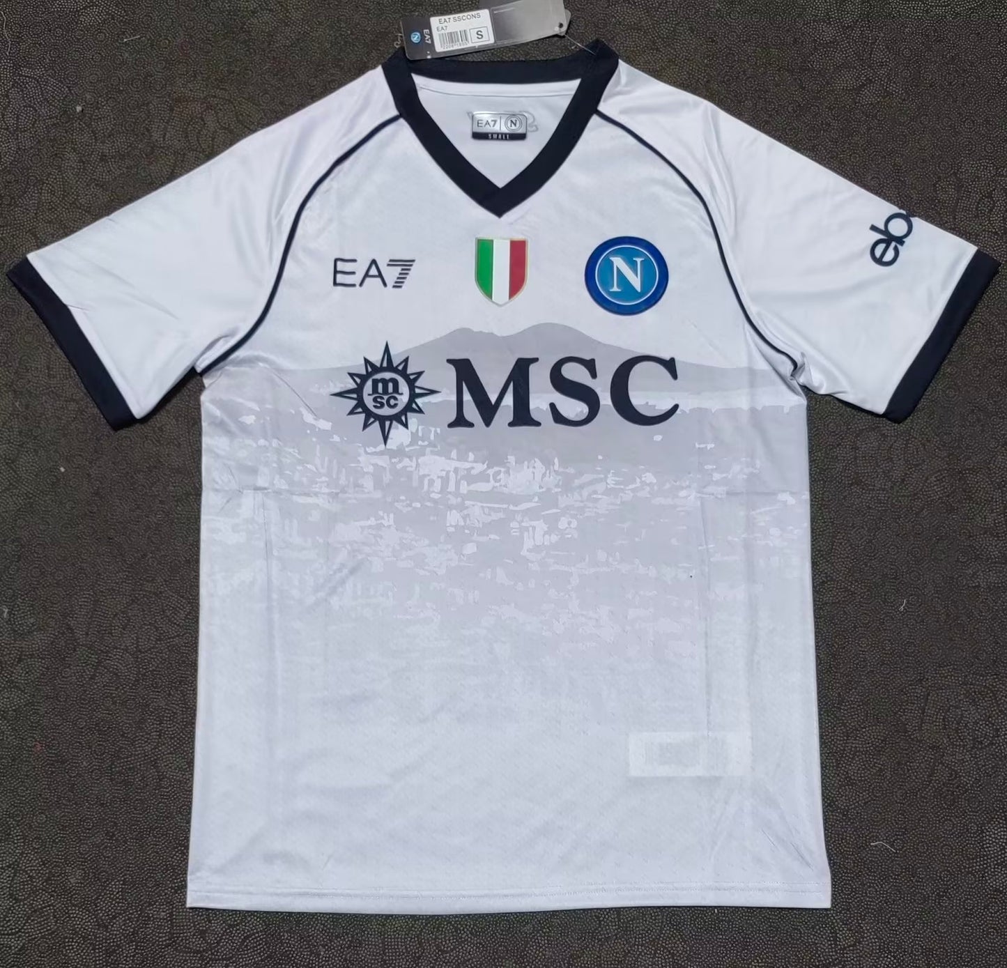 Napoli FC 2023/24 Season EA7 Pompeii Away Authentic Soccer Jersey - (Custom) White