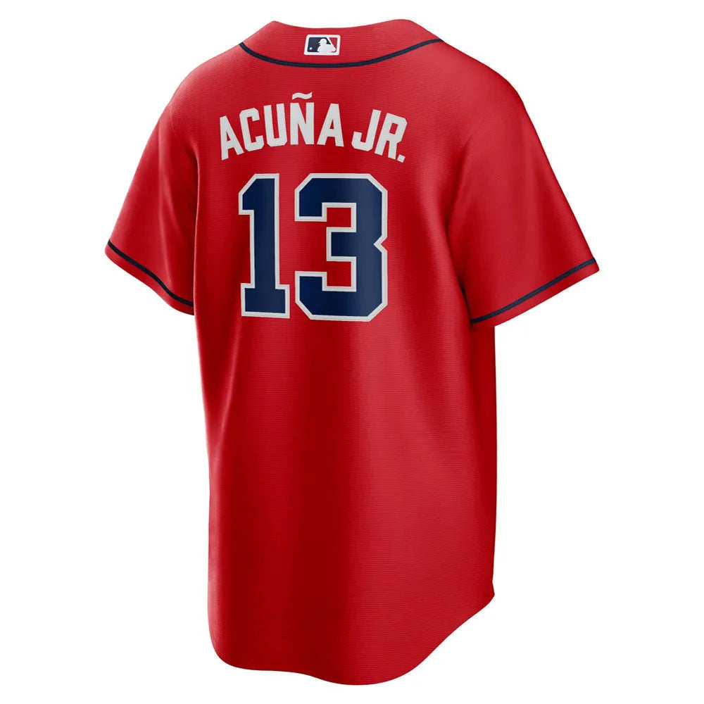 Ronald Acuna Jr Atlanta Braves MLB Official Nike Alternate Player Jersey - Red