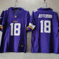 Justin Jefferson Minnesota Vikings NFL F.US.E Style Stitched Nike Vapor Limited Home Jersey - Purple