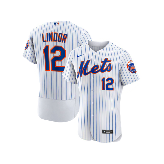 New York Mets Francisco Lindor MLB Nike White Home Premier Player Jersey