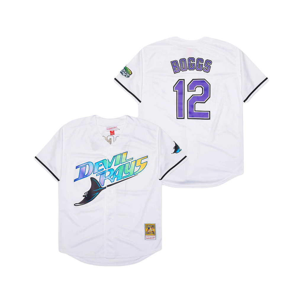 Tampa Bay Rays Wade Boggs 1999 MLB Mitchell Ness Cooperstown Classic Jersey - White