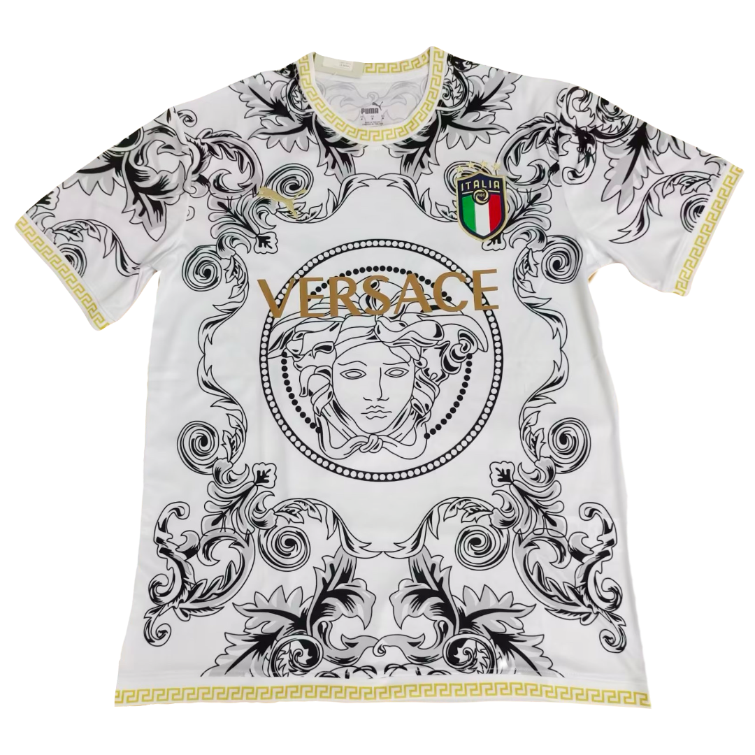 Versace Italy National Team Puma Fan Version Soccer Shirt Jersey - White