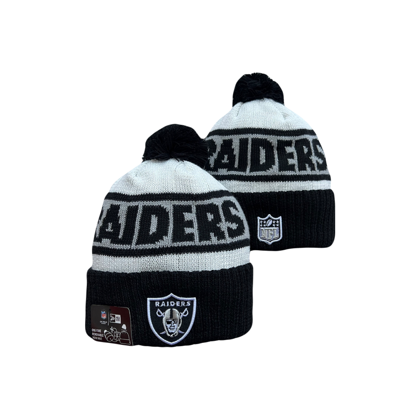 Las Vegas Raiders ‘Silver & Black Attack’ NFL New Era Knit Beanie