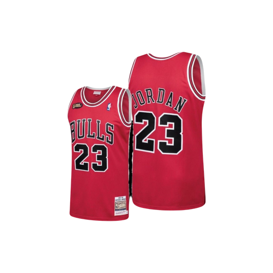 Michael Jordan Chicago Bulls 1997-98 Mitchell & Ness NBA Finals Road Red Jersey