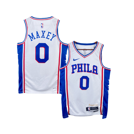 Tyrese Maxey Philadelphia 76ers 2023/24 Nike Association Edition NBA Swingman Jersey - White