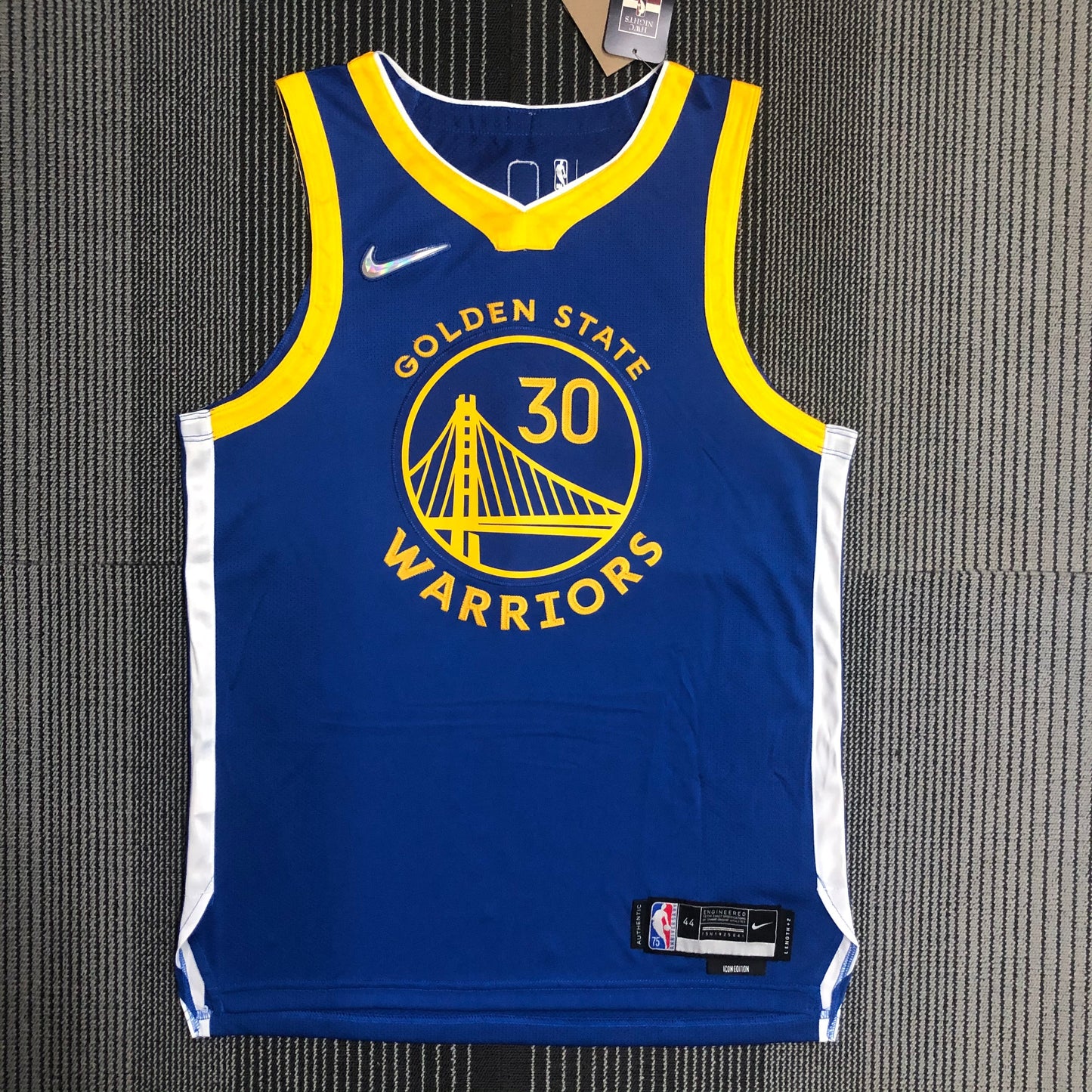Stephen Curry Golden State Warriors Nike Icon Edition Authentic On Court Player Jersey  - Royal