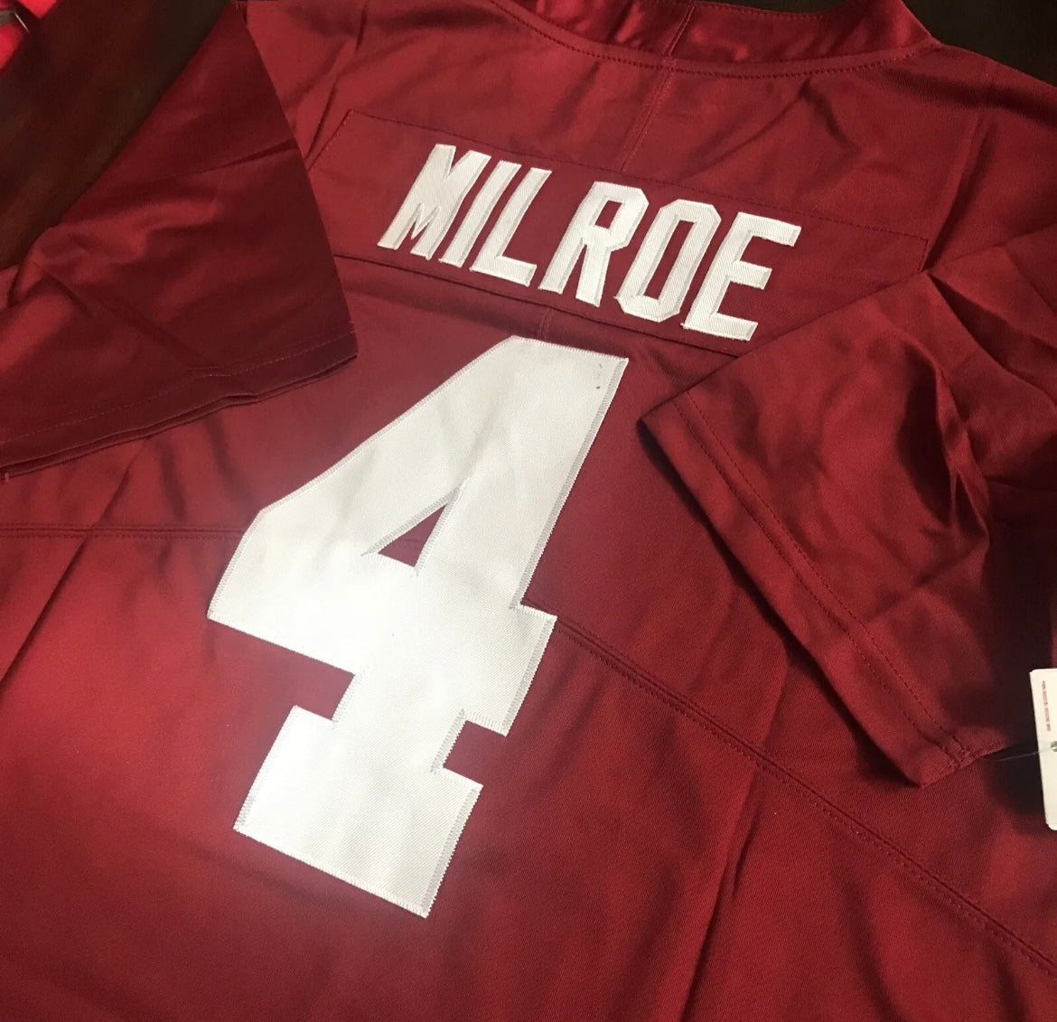 Jalen Milroe Alabama Crimson Tide Nike NCAA Campus Legends Player Jersey - Crimson & White
