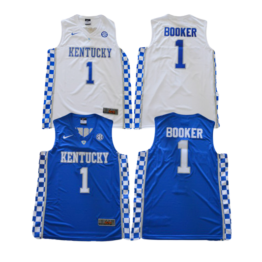Kentucky Wildcats #1 Devin Booker 2014 NCAA College Basketball Nike Swingman Stitched Jersey