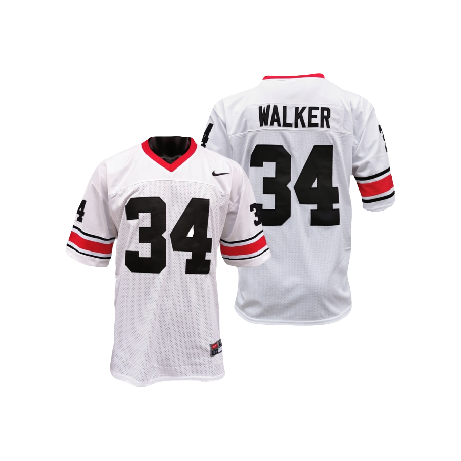 Georgia Bulldogs Hershall Walker Nike NCAA Throwback Classic Campus Legend College Football White Jersey
