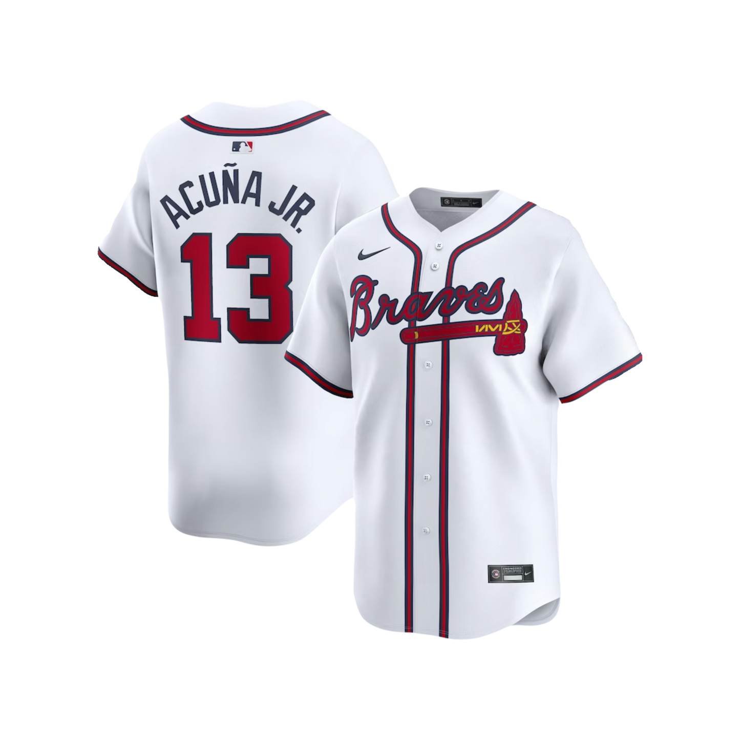 Ronald Acuna Jr Atlanta Braves MLB White Home Limited Player Jersey