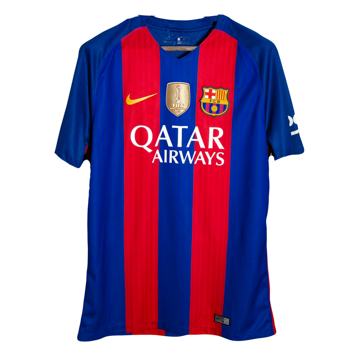 Lionel Messi FC Barcelona Nike 2016/17 Season UEFA Champions League Patch Iconic Authentic Nike Jersey - Blue & Red
