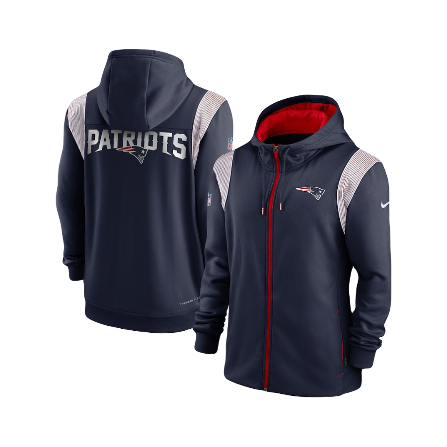 New England Patriots Unisex NFL Nike ‘Statement’ Athletic Zip-Up Hoodie Jacket