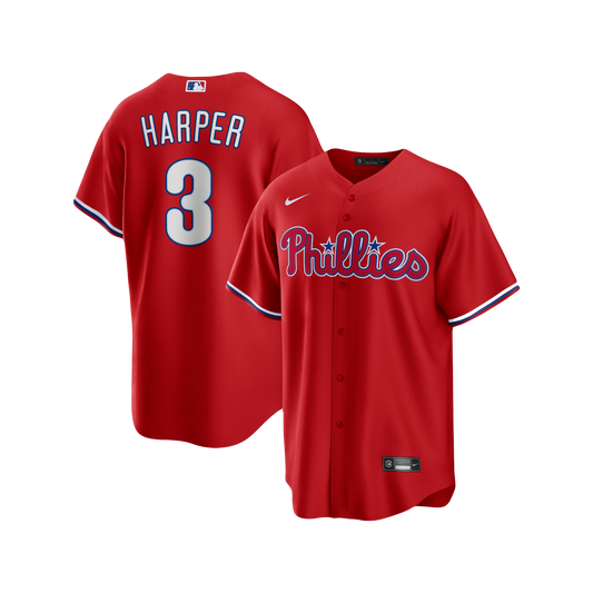 Philadelphia Phillies Bryce Harper MLB Nike Official Alternate Jersey - Red