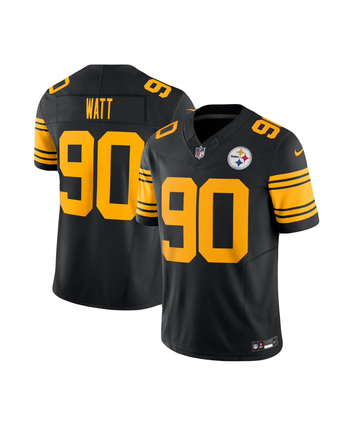 TJ Watt Pittsburgh Steelers NFL F.U.S.E Style Nike Vapor Limited Jersey - Color Rush